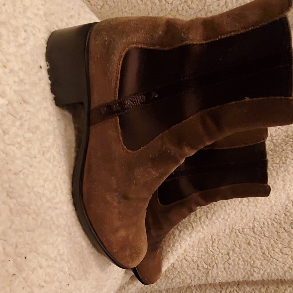 Authentic Prada Suede Booties